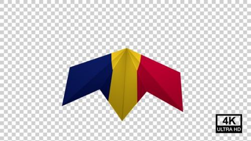 Videohive - Paper Airplane Of Chad Flag - 47704285