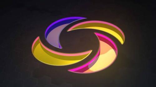 Videohive - 3D Neon Glass Logo Reveal - 47709229