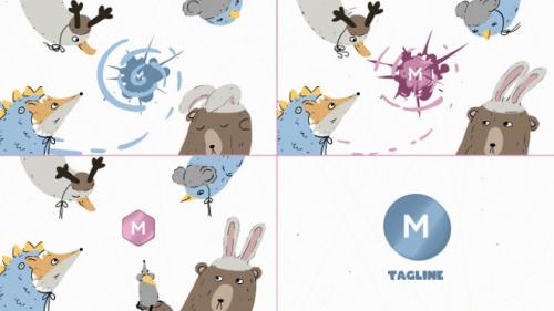MotionArray - Cartoon Animals Logo - animals