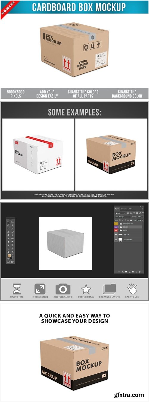 Cardboard Box Mockup UFR3KD6