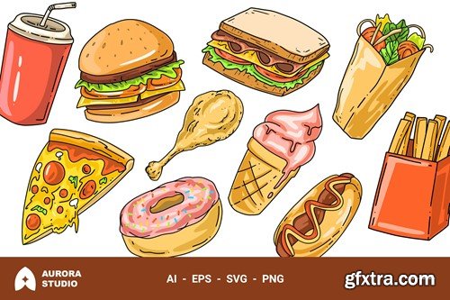 Fast Food Clipart Illustration URHBD92