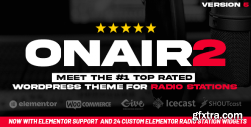 Themeforest - Onair2: Radio Station WordPress Theme With Non-Stop Music Player 19340714 v5.3.2 - Nulled