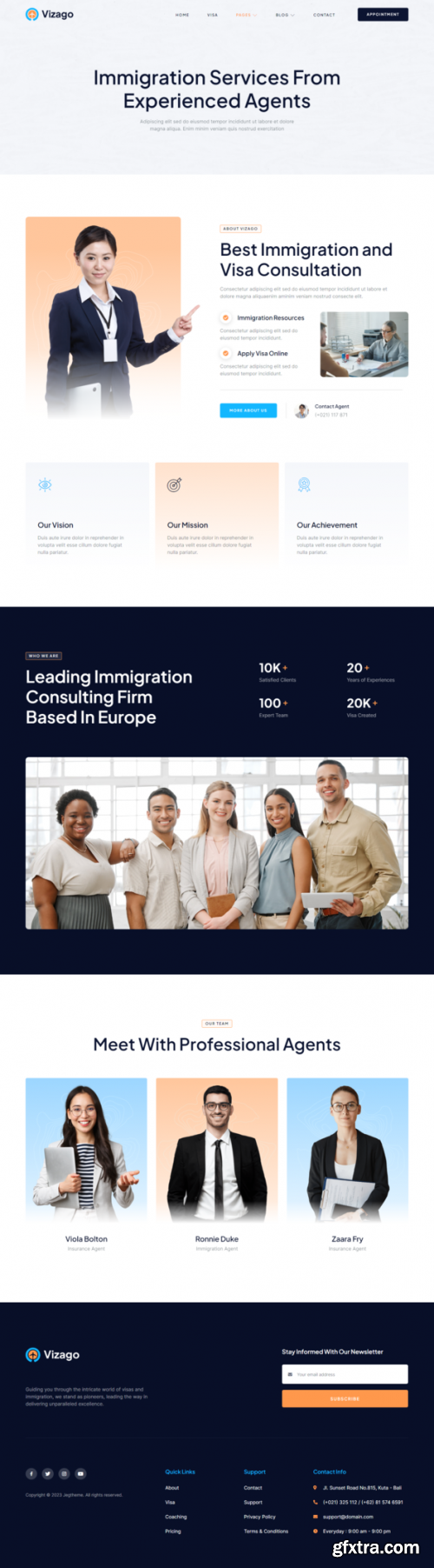 Themeforest - Vizago – Immigration & Visa Consulting Service Elementor Template Kit 47651678 v1.0.0 - Nulled
