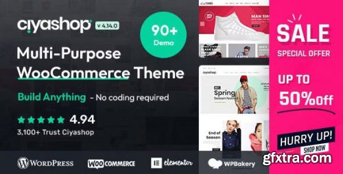 Themeforest - CiyaShop - Multipurpose WooCommerce Theme 22055376 v4.14.0 - Nulled