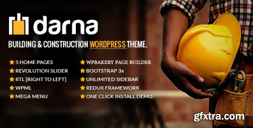 Themeforest - Darna – Building & Construction WordPress Theme 12271216 v1.3.5 - Nulled