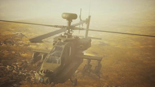 Videohive - Military Helicopter in Mountains at War - 47786648