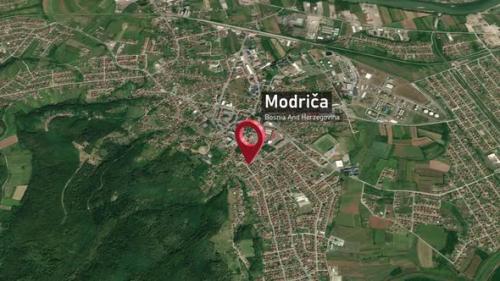 Videohive - Modriča City Map Zoom (Bosnia and Herzegovina) from Space to Earth - 47739374