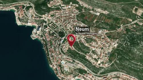 Videohive - Neum City Map Zoom (Bosnia and Herzegovina) from Space to Earth - 47739382