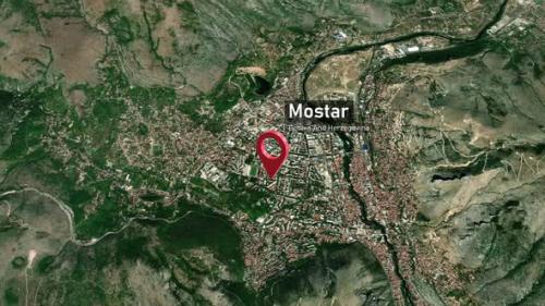 Videohive - Mostar City Map Zoom (Bosnia and Herzegovina) from Space to Earth - 47739386