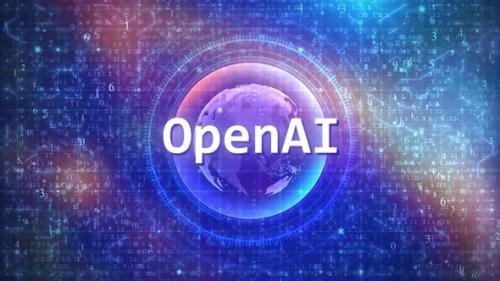 Videohive - OpenAI Text over Futuristic Cyberspace Background with HUD, Numbers, and Globe - 47741954
