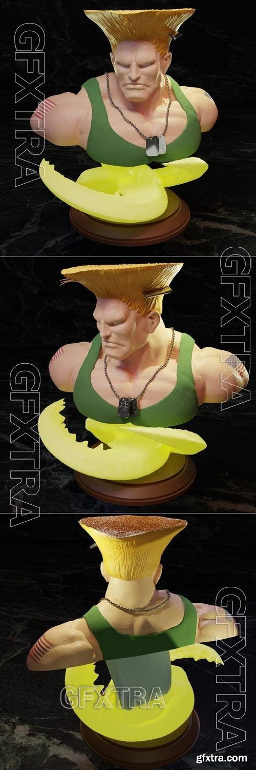 Guile Bust - Street Fighter – 3D Print Model