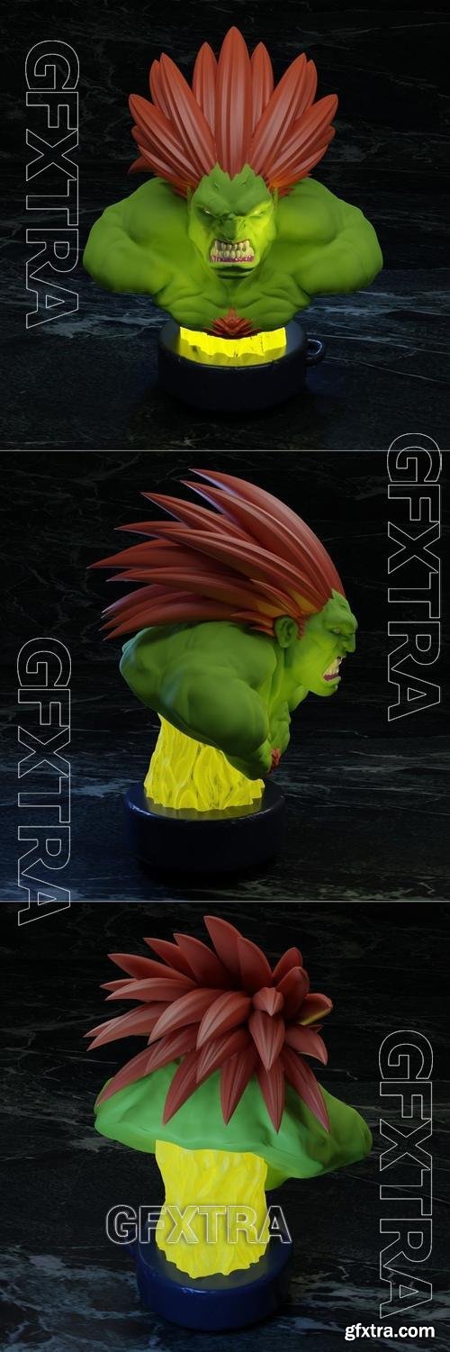 Blanka Bust - Street Fighter – 3D Print Model
