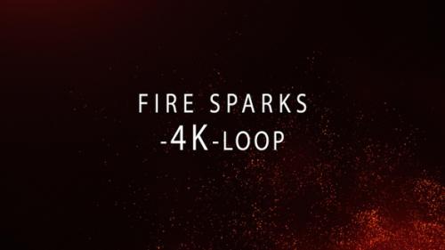Videohive - Fire Particles 4K Overlay - 47751204