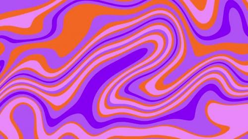 Videohive - Liquid Lines Retro Background Loop Purple And Orange - 47737474