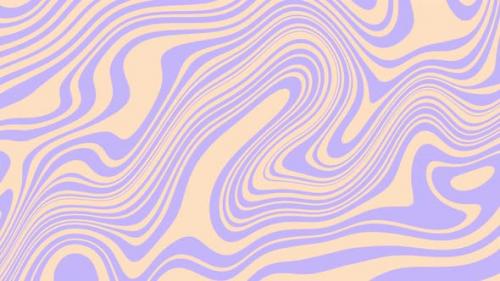 Videohive - Liquid Lines Retro Pastel Background Loop Lavender And Cream - 47737478