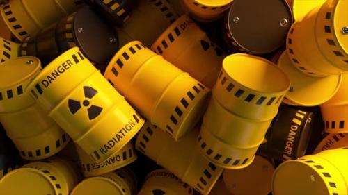 Videohive - Dump of Yellow and Black Barrels with Nuclear Radioactive Waste Danger of Radiation Contamination of - 47745060