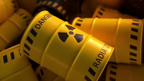 Videohive - Dump of Yellow and Black Barrels with Nuclear Radioactive Waste Danger of Radiation Contamination of - 47745075