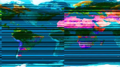 Videohive - Earth map tech background - 47786942