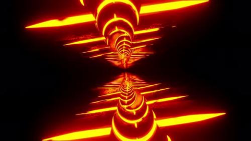 Videohive - Abstract spinning tunnel with lava color. Looped animation - 47787273