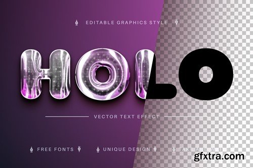 Holo - Editable Text Effect, Font Style L3UU2QY