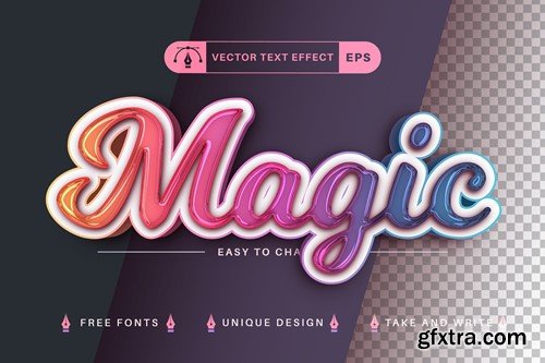 Magic Unicorn - Editable Text Effect, Font Style 35F7SV2