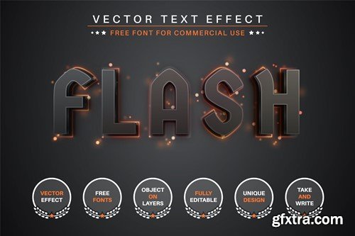 Flash Dark - Editable Text Effect, Font Style X4A4HT9