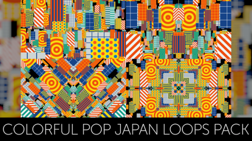 Videohive - Colorful Pop Japan Decorative Vibrant Repetitive Loops Pack - 47766722