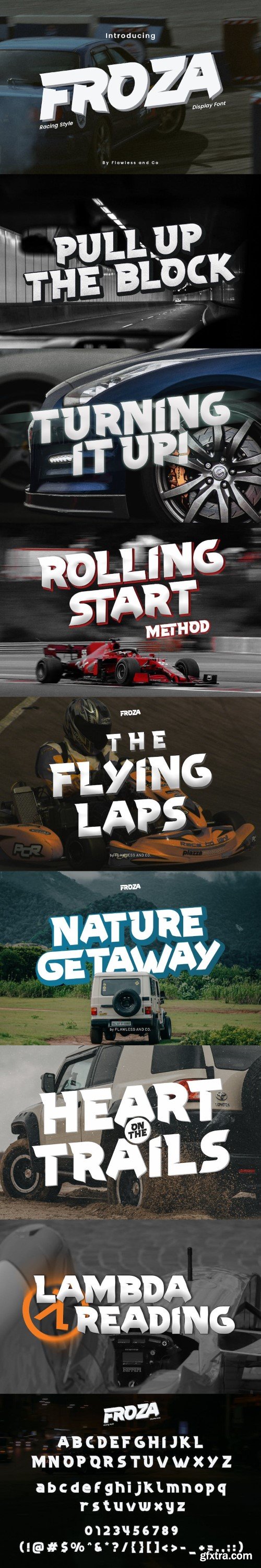 Froza - Racing Display Font