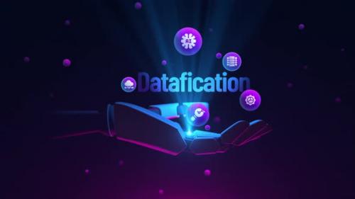 Videohive - Datafication robotic hand animation - 47768532