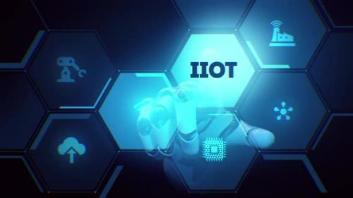 Videohive - IIOT the industrial internet of things touchscreen animation - 47768533