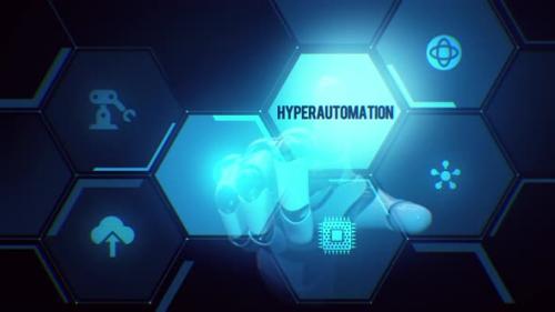 Videohive - Hyperautomation touchscreen animation - 47768538