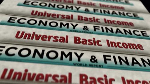 Videohive - Universal basic income analysis technology newspaper printing media - 47772175