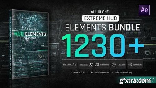 Videohive - Extreme HUD Elements Bundle 1200+ V2 - 44273741