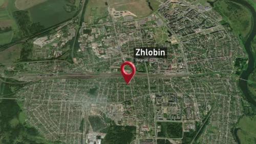 Videohive - Zhlobin City Map Zoom (Belarus) from Space to Earth - 47781676
