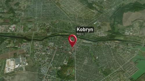 Videohive - Kobryn City Map Zoom (Belarus) from Space to Earth - 47781691