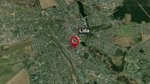 Videohive - Lida City Map Zoom (Belarus) from Space to Earth - 47781694