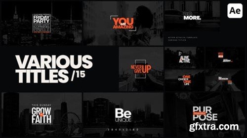 Videohive Various Titles 15 43314868