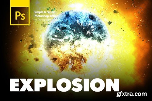 Explosion Photoshop Action 6KCRFY
