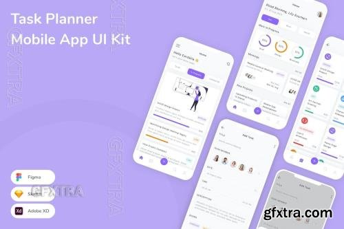 Task Planner Mobile App UI Kit B4M8VTM