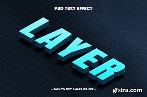 Layer Isometric 3d Text Effect 5J99T3D