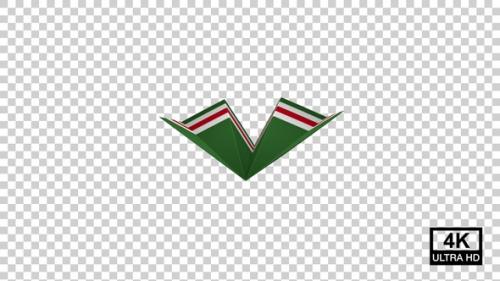 Videohive - Paper Airplane Of Chechen Repub Lic Of Ichkeria Flag V3 - 47761867