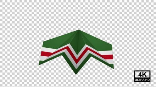 Videohive - Paper Airplane Of Chechen Repub Lic Of Ichkeria Flag - 47761868