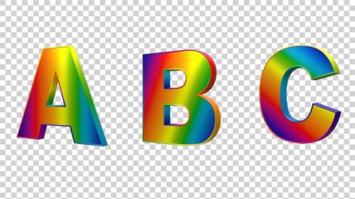 Videohive - Alphabet Letters Pack A To Z Multicolor - 47761950