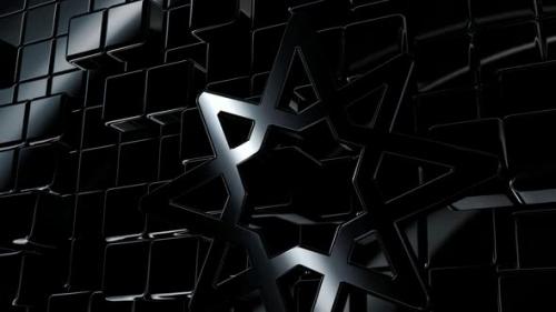 Videohive - Black Intro Background with Reflection Effect, Luxury Style, Geometric Figures, Shapes, 3D Render - 47783506