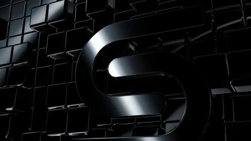 Videohive - Black Intro Background with Reflection Effect, Geometric Figures, 3D Render, Luxury Style, Shapes - 47783512