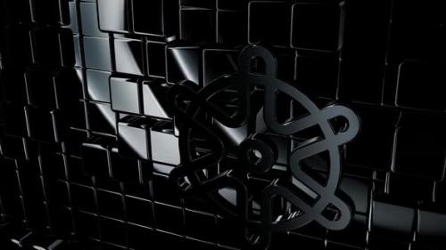 Videohive - Intro - Black Background with Reflection Effect, Geometric Figures, 3D Render, Shapes, Luxury Style - 47783519