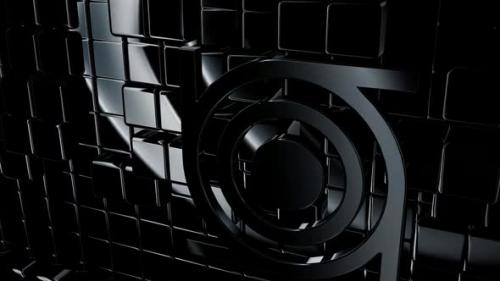 Videohive - Intro - Black Background with Reflection Effect, Geometric Figures, Luxury Style, Shapes, 3D Render - 47783523