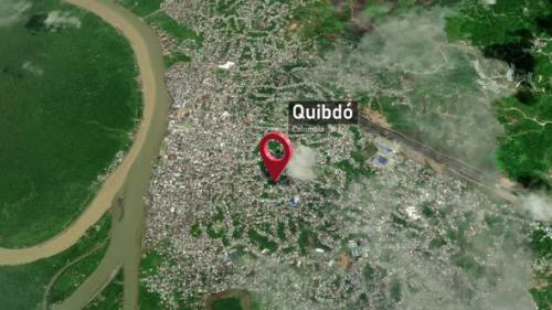 Videohive - Quibdo City Map Zoom (Colombia) from Space to Earth - 47784247