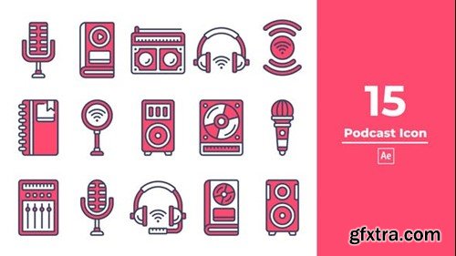 Videohive Podcast Icon After Effect 47853411