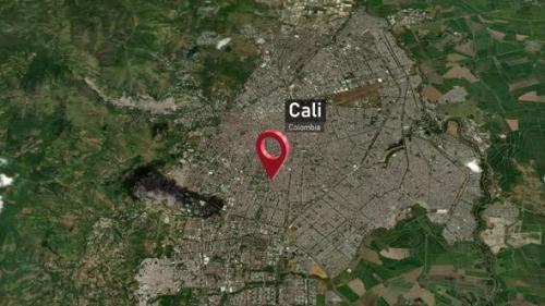 Videohive - Cali City Map Zoom (Colombia) from Space to Earth - 47784260
